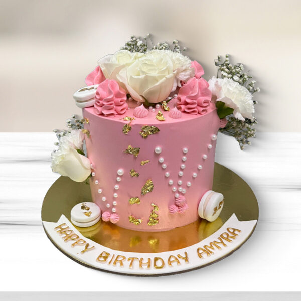 Rose Garden Theme Cake