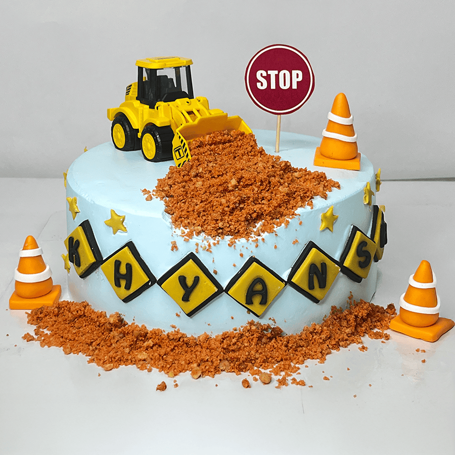 Construction Celebration Cake For Boys