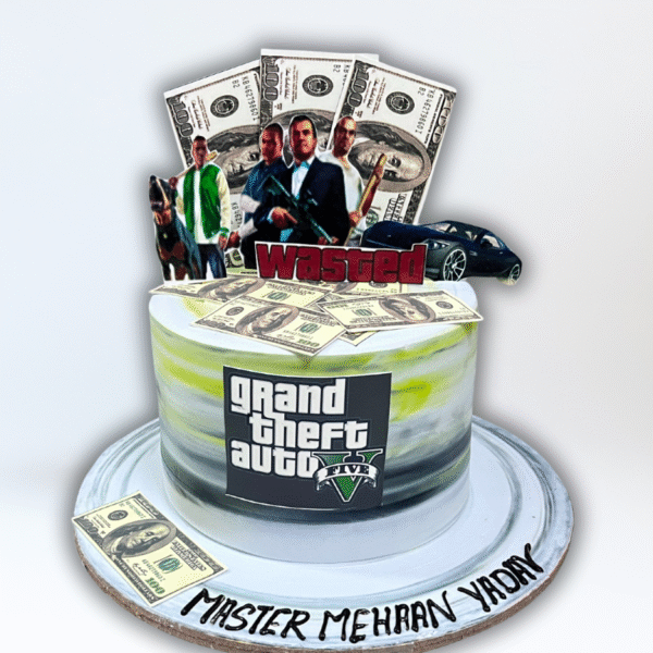 GTA V Theme Cake For Boys