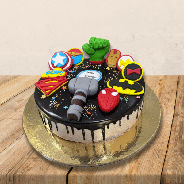 Superhero Theme Cake For Boys