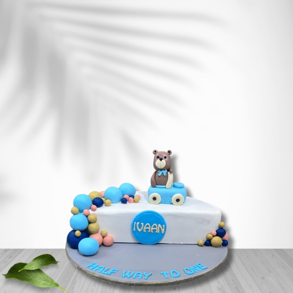 Halfway to One Teddy Bear Cake