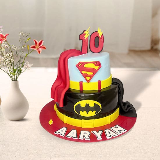 Batman & Superman Cake For Boys