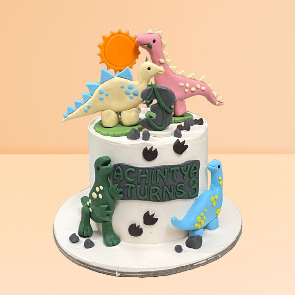 Pre-Historic Party Theme Cake For Boys