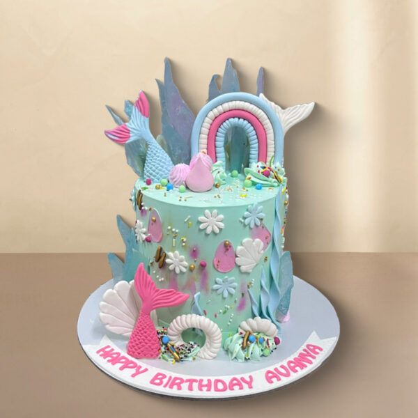 Mermaid's Tail Theme Cake For Girls