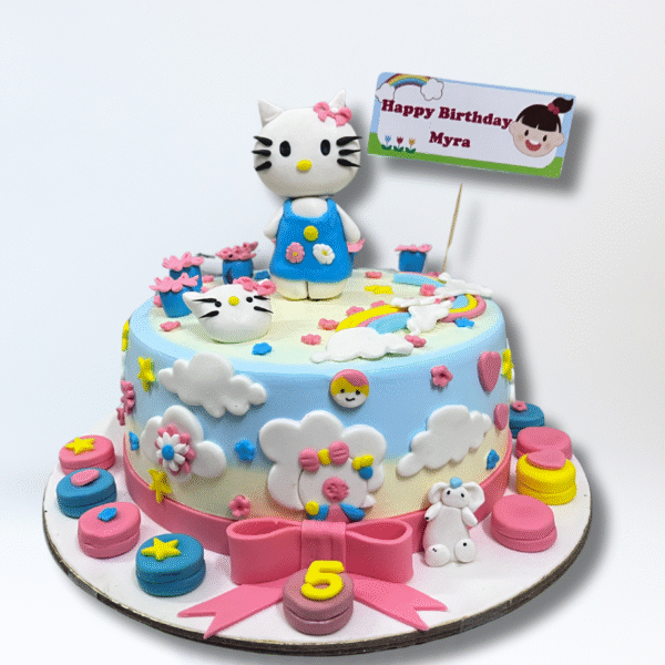Hello Kitty Fondant Cake For Girls