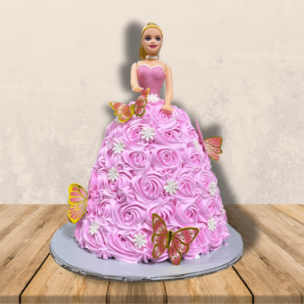 Pink Barbiee Doll Cake