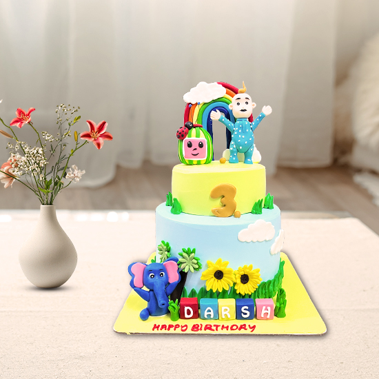 Cocomelon Jungle Adventure Cake