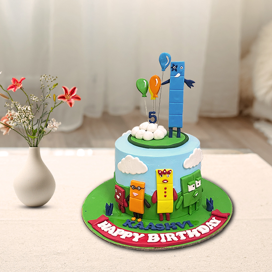 Cartoon Delight Birthday Cake