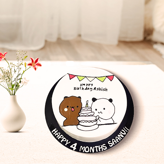 Bear & Panda Birthday Wish Cake