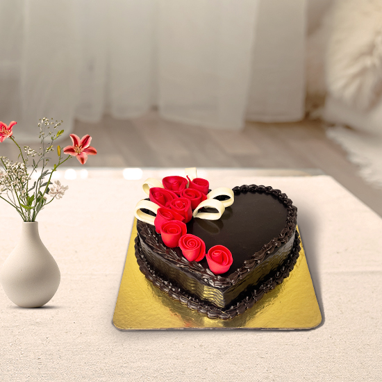 Chocolate Truffle Heart Shaped Cakes
