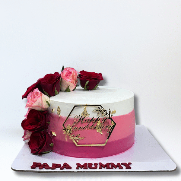 Happy Moments Anniversary Cake For Parents