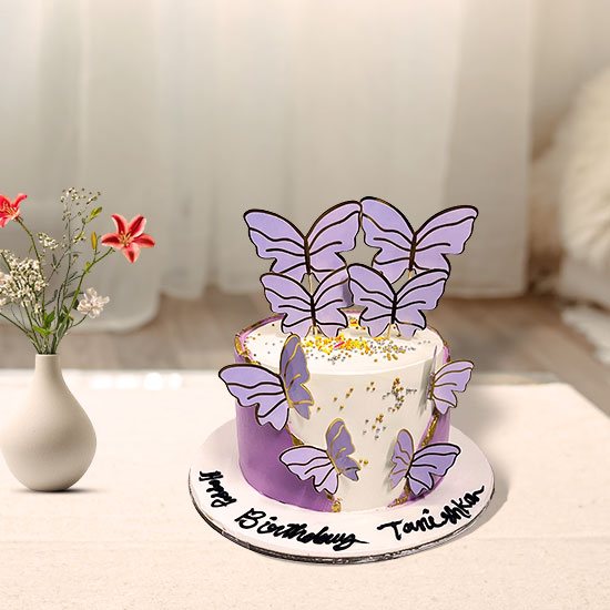 Lavender Flutter Delight Cake