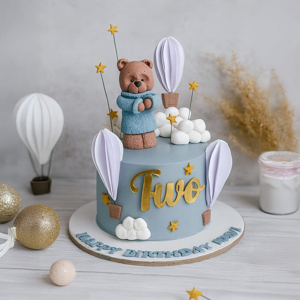 Bear Balloon Bash Cake