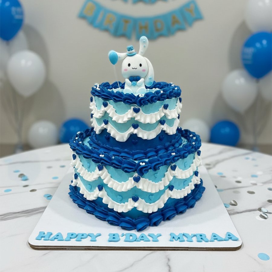 Cinnamoroll Cutie Blue Ruffle Cake