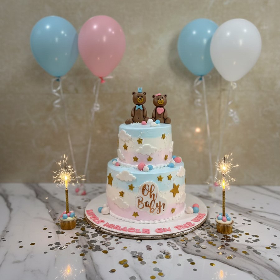 Teddy Bear Baby Shower Cake