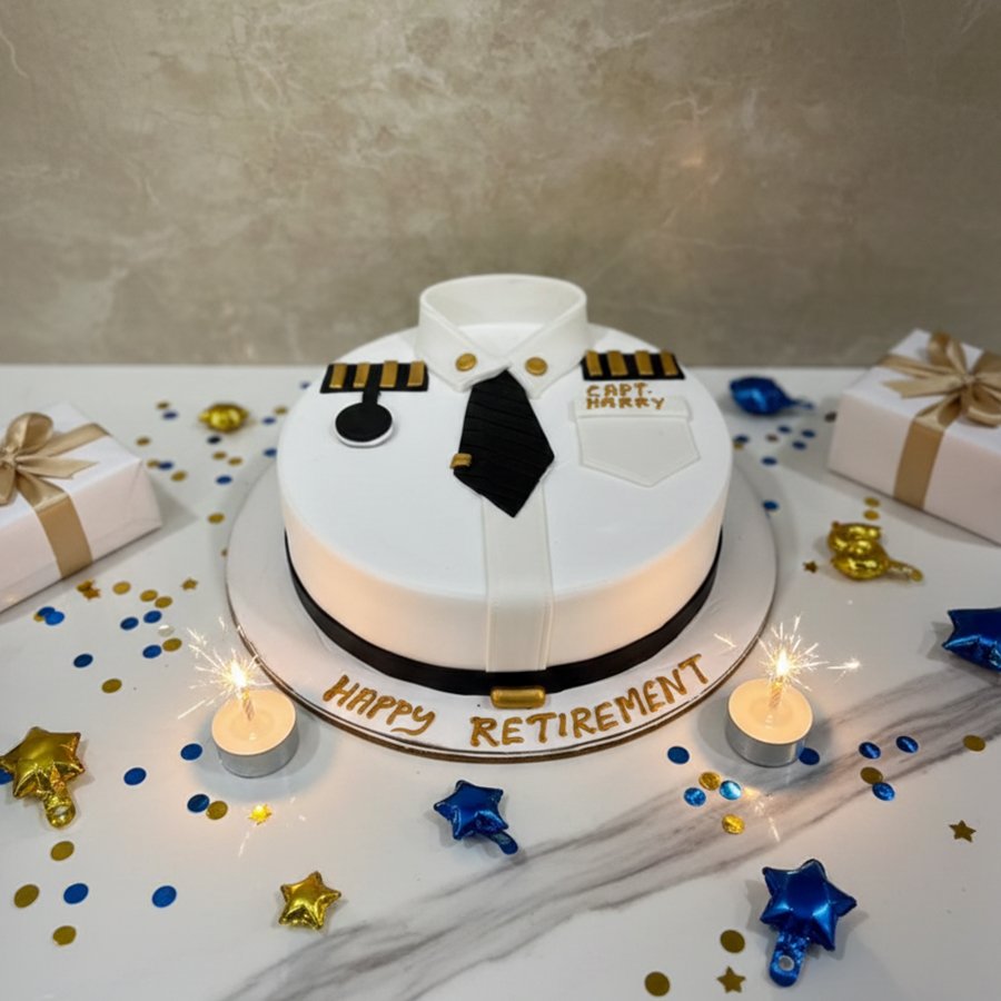 Captain's Uniform Retirement Cake