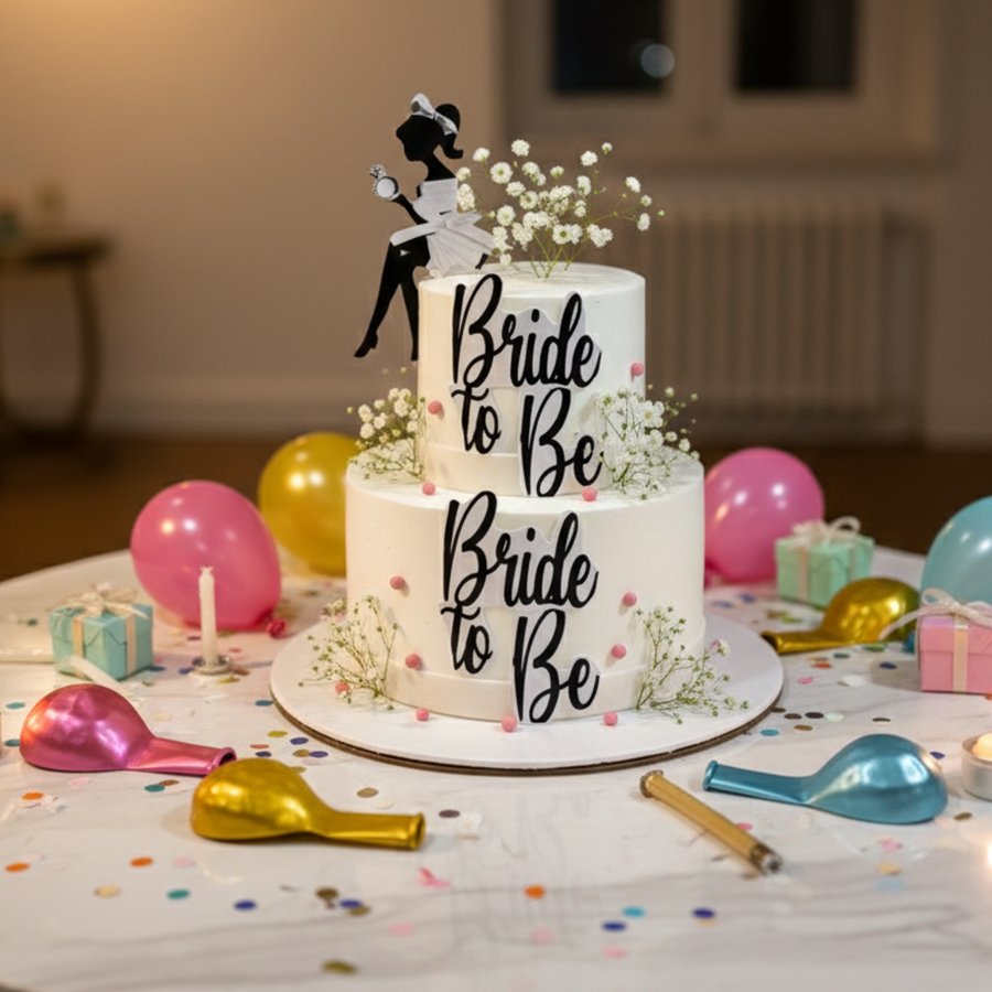 Chic Bride Floral Two-Tier Cake