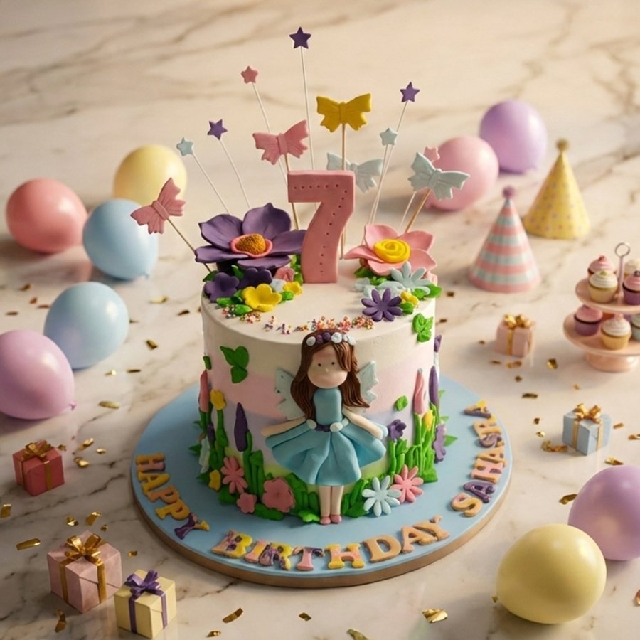 Enchanted Garden Fairy Princess Cake