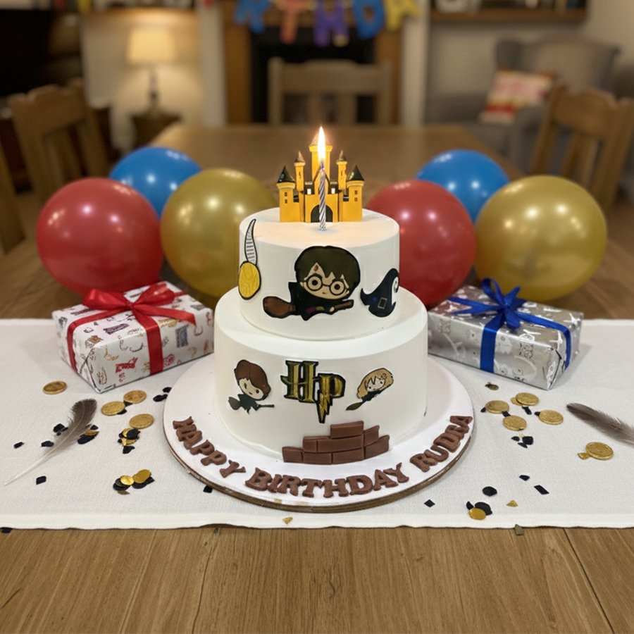 Magical Harry Potter Two-Tier Birthday Cake