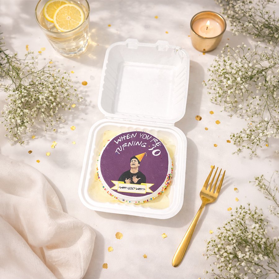 "Why God Why" Turning 30 Meme Bento Cake