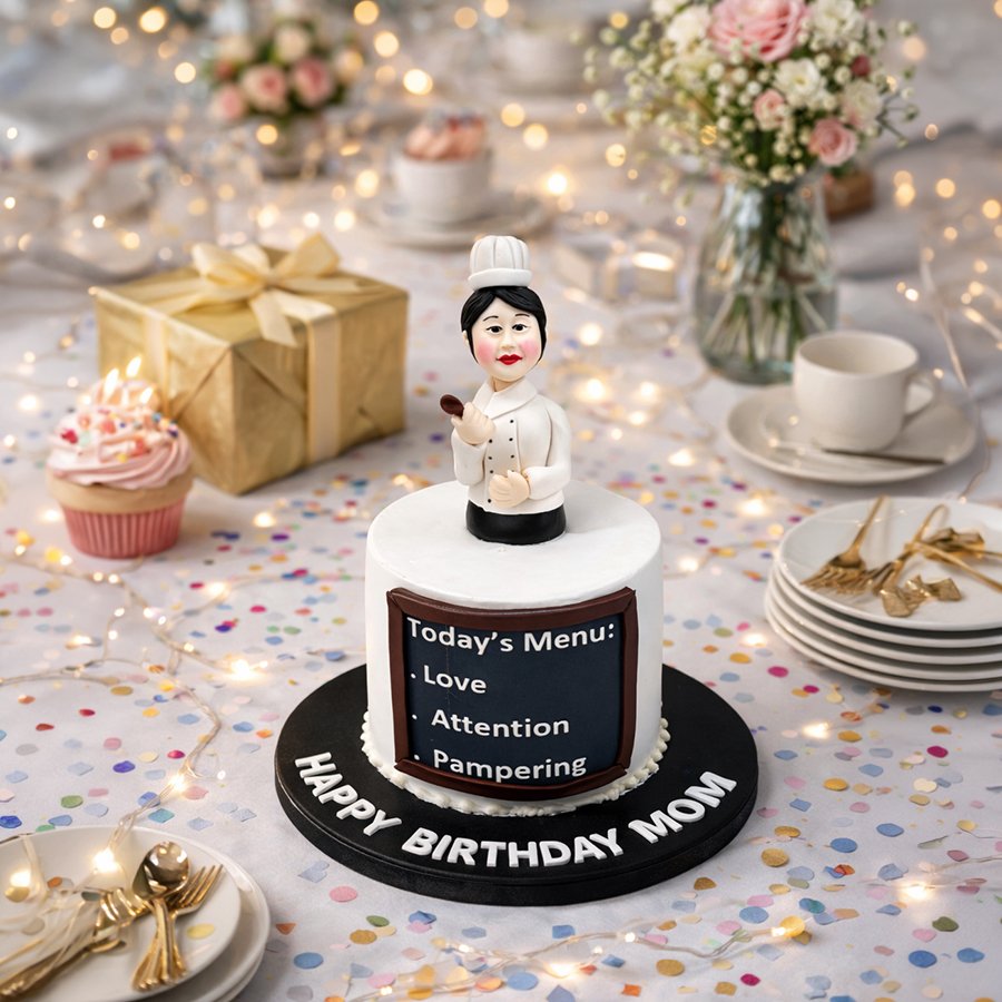 Personalized Chef Mom Birthday Cake