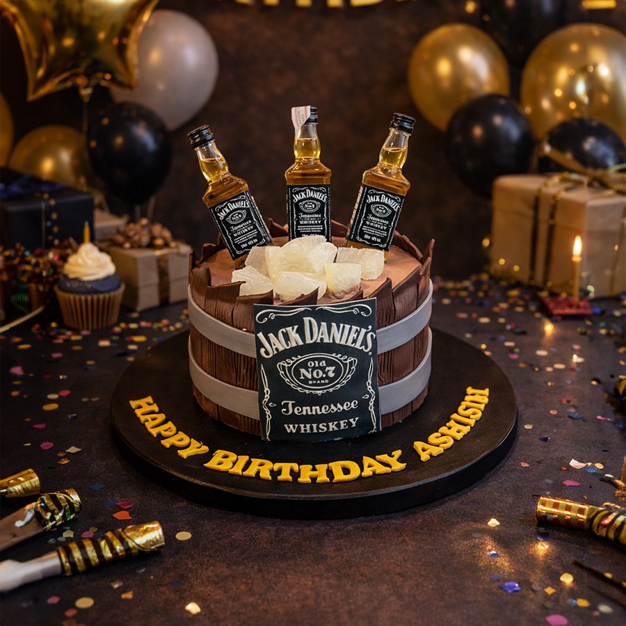 Jack Daniel’s Whiskey Barrel Celebration Cake