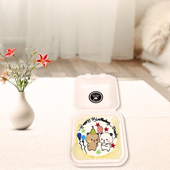 Adorable Bunny 10-Month Milestone Bento Cake