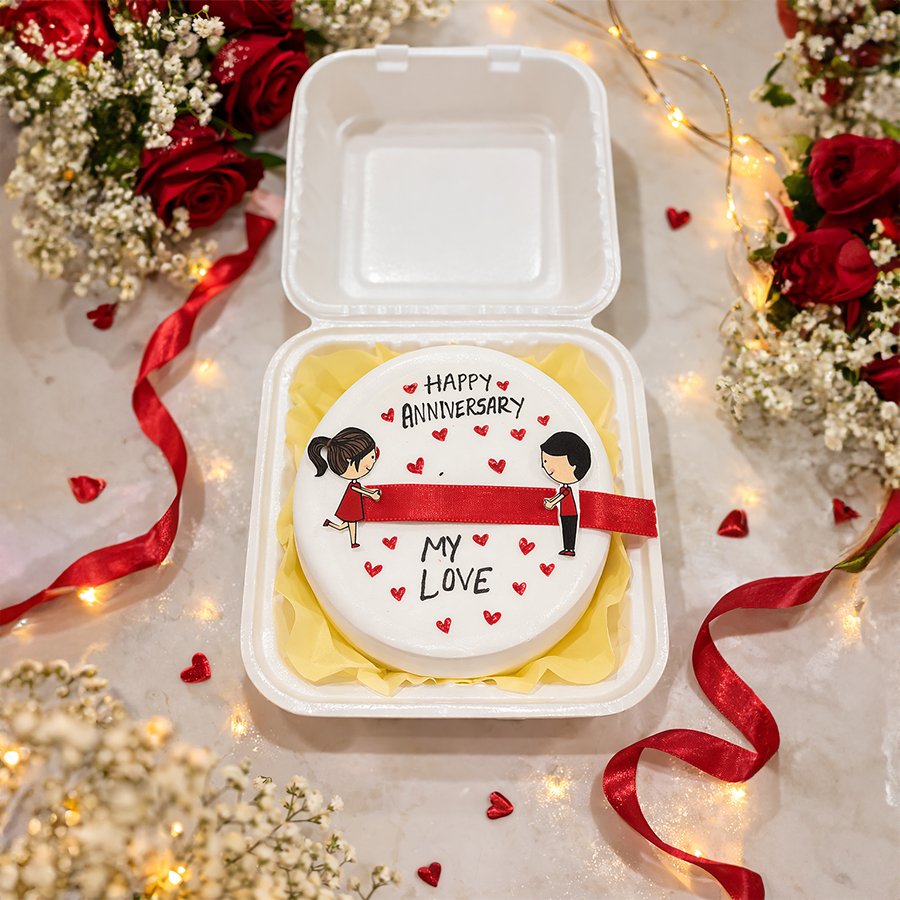 "My Love" Anniversary Bento Cake