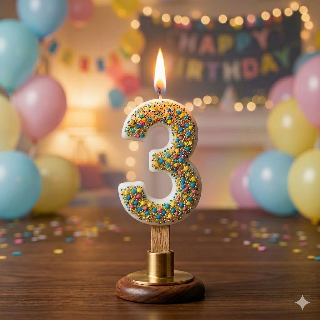 3 Number Candle