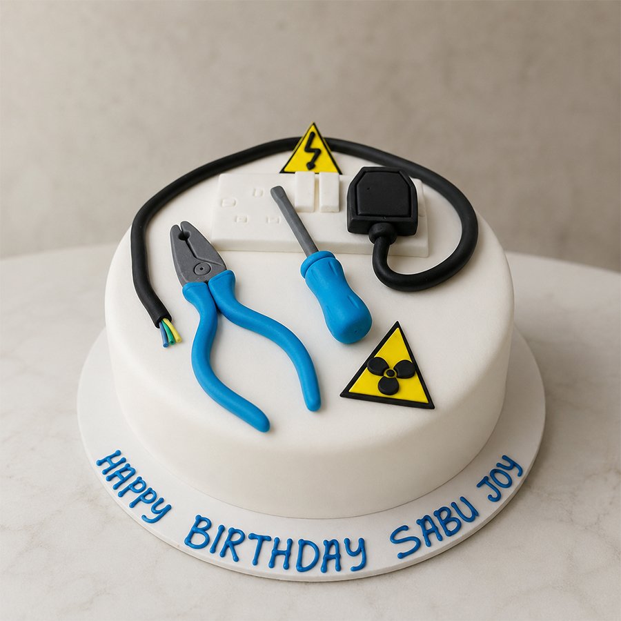Electrician & Engineer Theme Birthday Cake