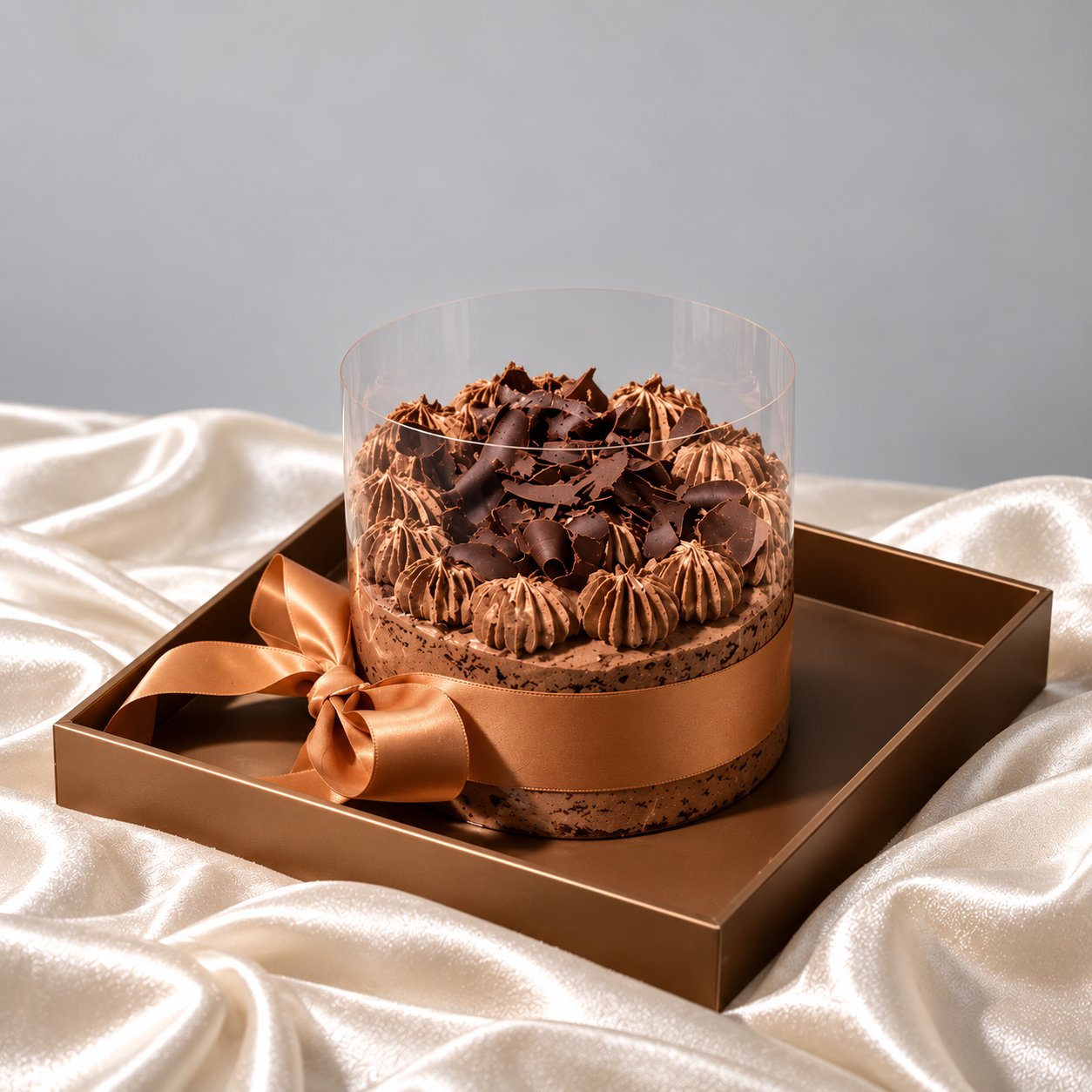 Premium Chocolate Truffle Ribbon Cake