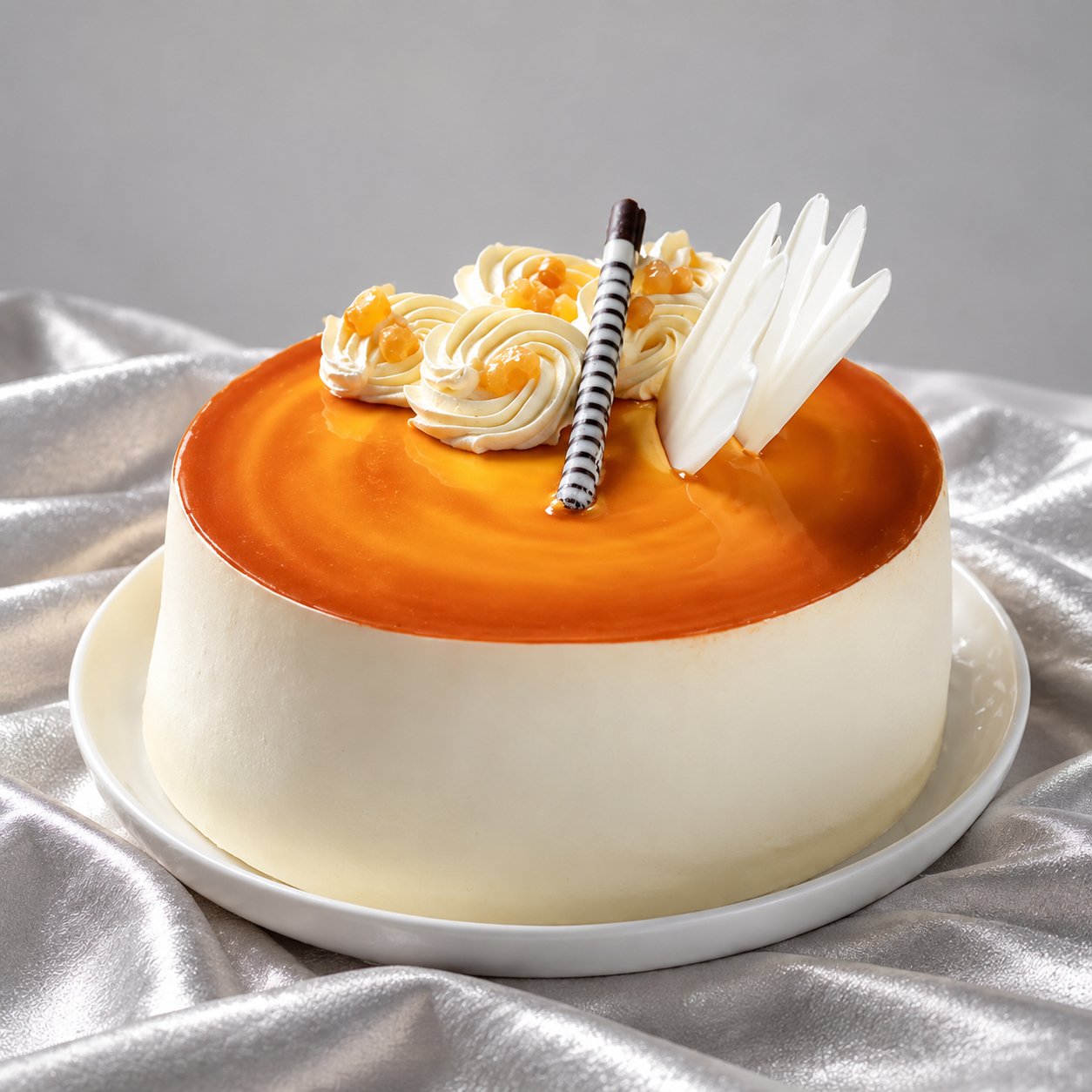 Premium Butterscotch Glaze Cake with White Chocolate