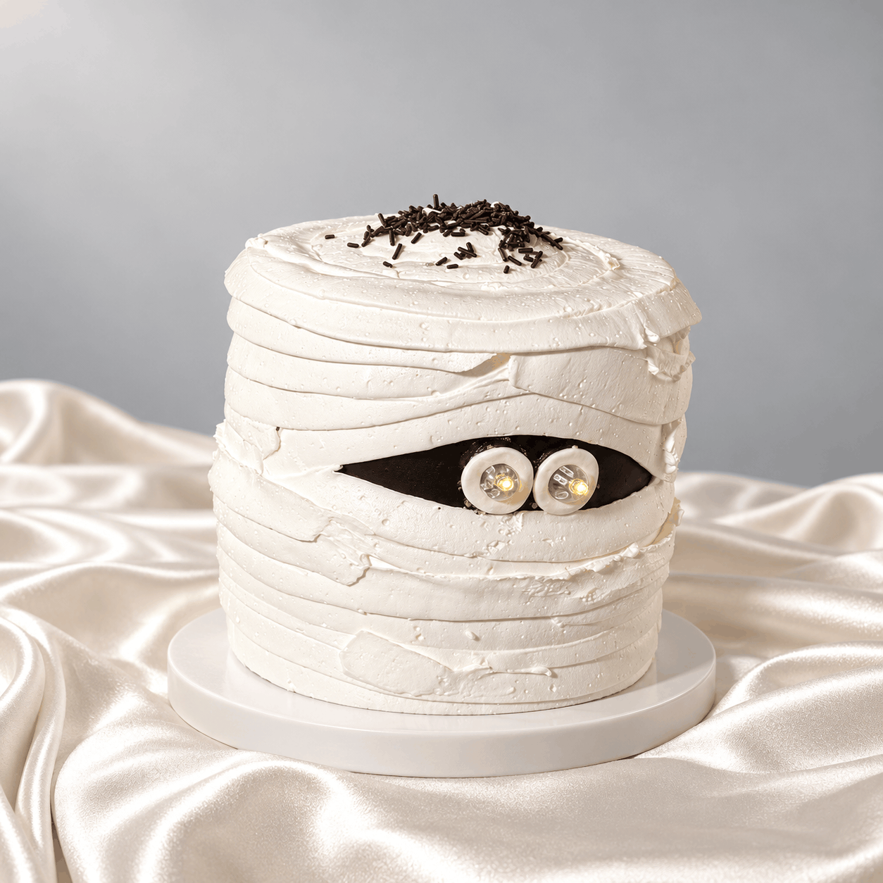 Glowing Mummy Halloween Cake