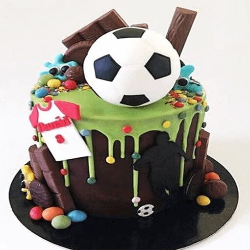 Football ground theme cake 2 kg vanilla