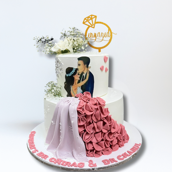 Sweet Beginnings Engagement Cake