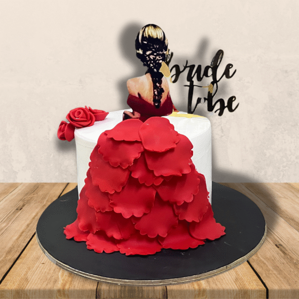 Red Bride To Be Cake