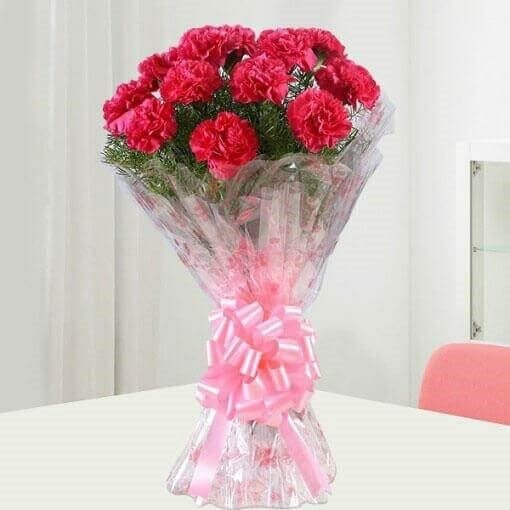 Glorious Pink Carnations Bouquet