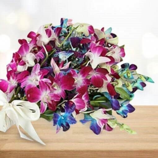 Blue & Purple Orchids bunch