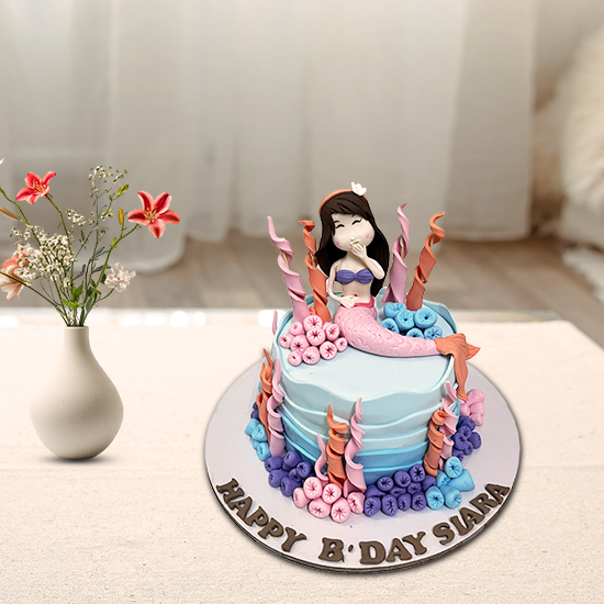 Cute Mermaid Theme Cake