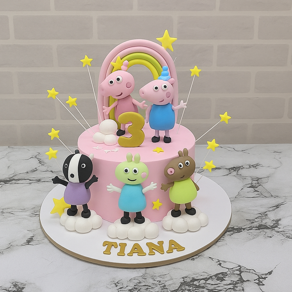 Peppa's Rainbow Delight Cake