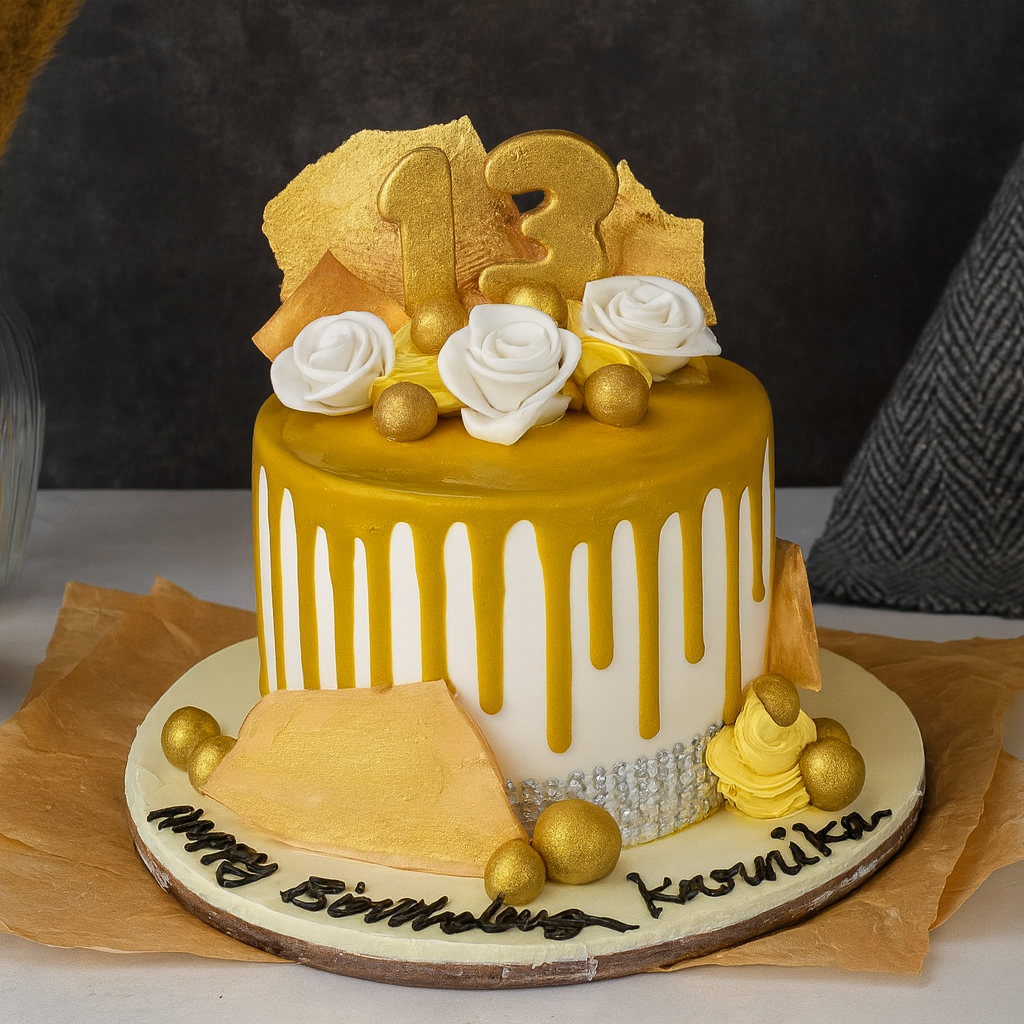 Radiant Gold Cake