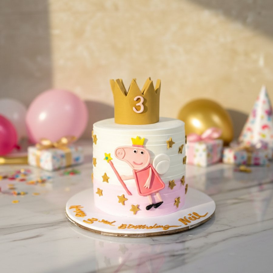 Peppa Pig Fairy Princess Birthday Cake