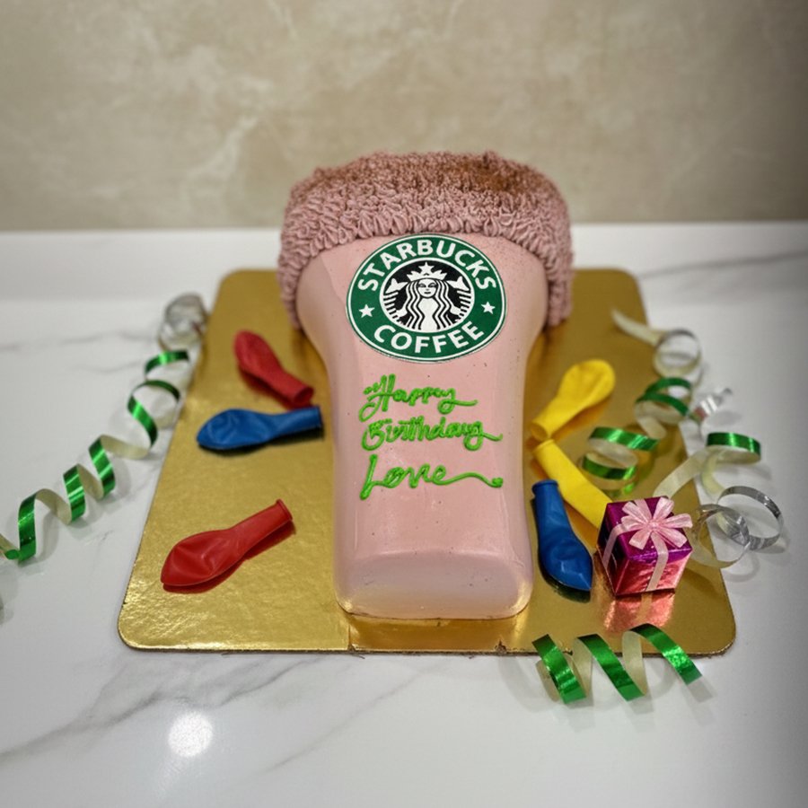 Brewed Bliss Birthday Cake
