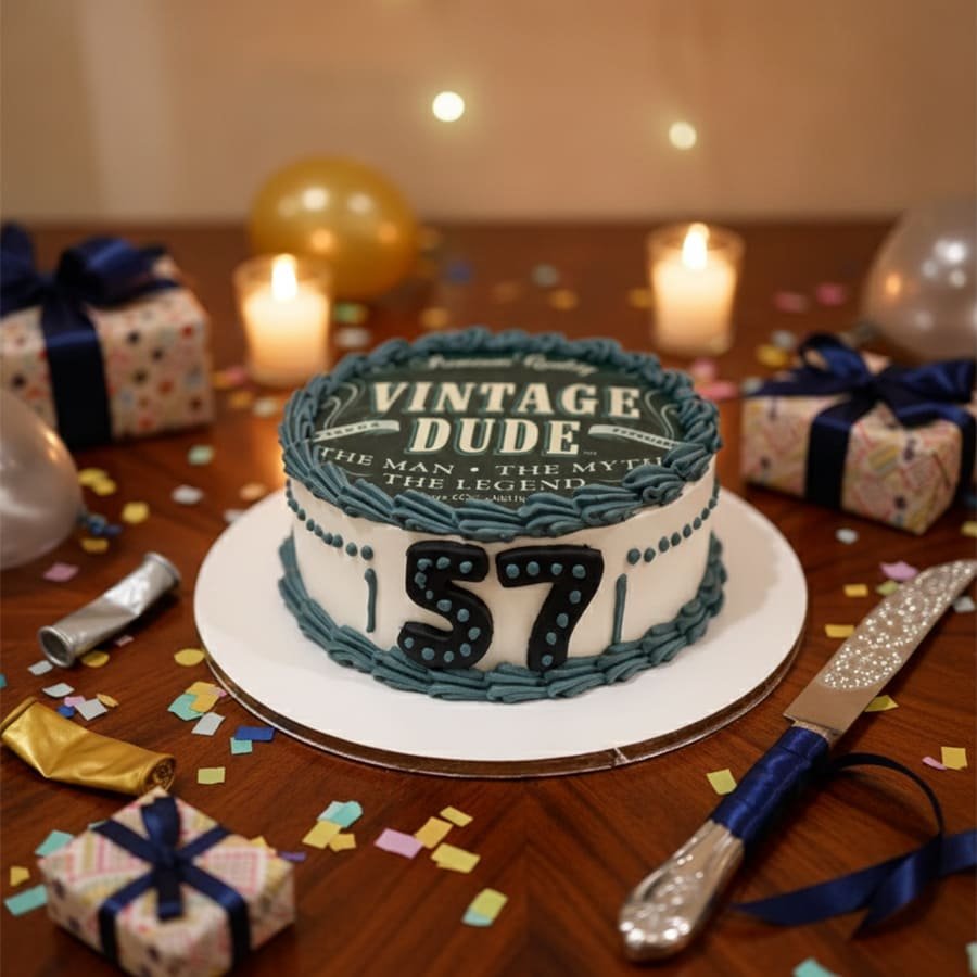 Vintage Vibe 57 Cake