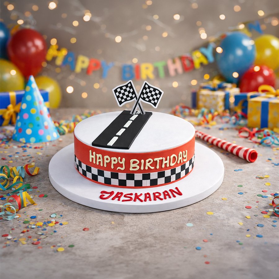 Grand Prix Racing Track Birthday Cake