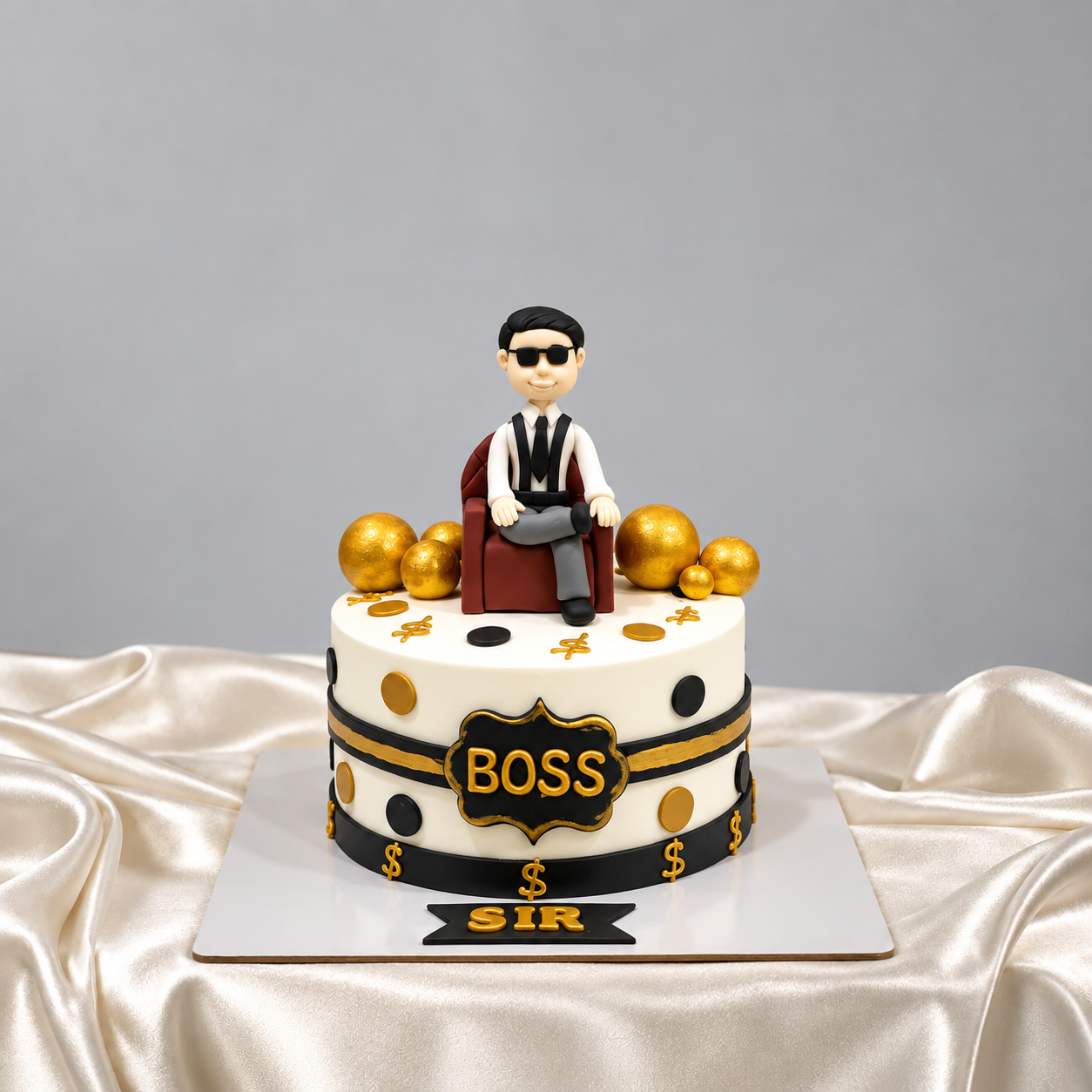 Luxury Executive Boss Theme Birthday Cake