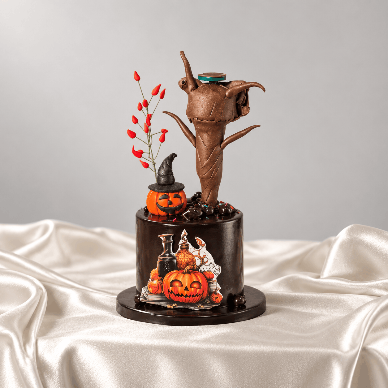 Haunted Pumpkin Chocolate Cake